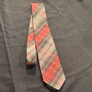 Club Monaco Red and Green Plaid Tie